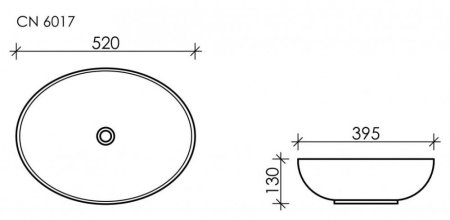 Раковина Ceramica Nova Element CN6017MDH 52х39 тёмный антрацит матовый