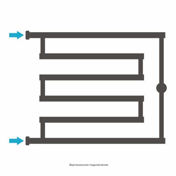 Полотенцесушитель водяной Сунержа High-Tech 31-4052-5065 500x650 черный матовый