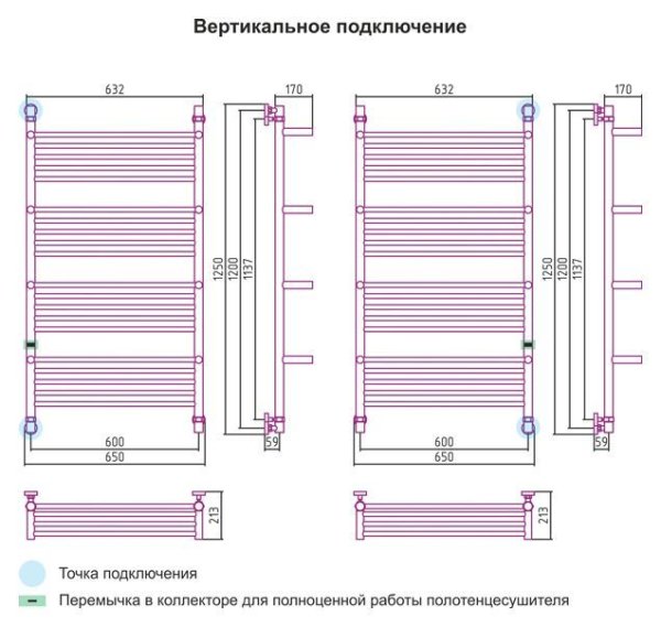 Полотенцесушитель водяной Сунержа Богема +4 полки 1200x600 L хром с доп. перемычкой