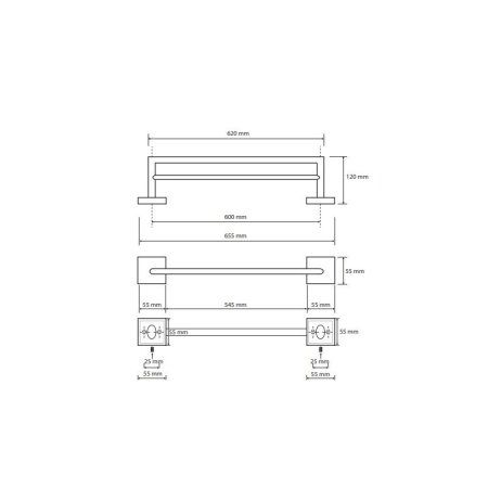 Полотенцедержатель Bemeta Beta 132204052 60 двойной