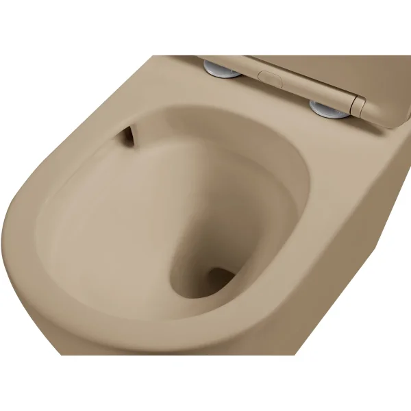 Унитаз подвесной Vincea Globo VT1-14STMC безободковый, торнадо, с сиденьем микролифт, капучино матовый