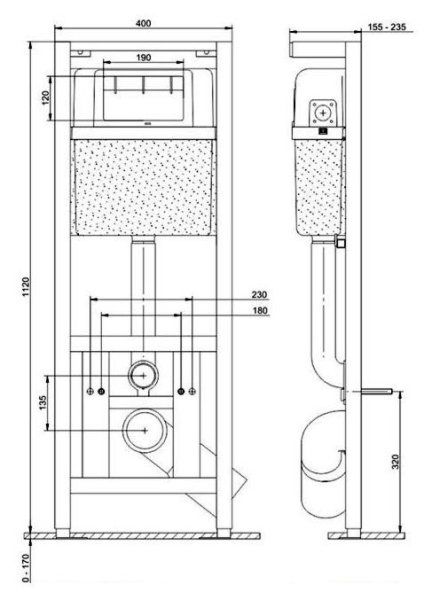 Система инсталляции для унитазов Cersanit Link IN-MZ-LINK