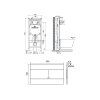 Система инсталляции для унитазов Oli 80 300572mSl00 с клавишей смыва
