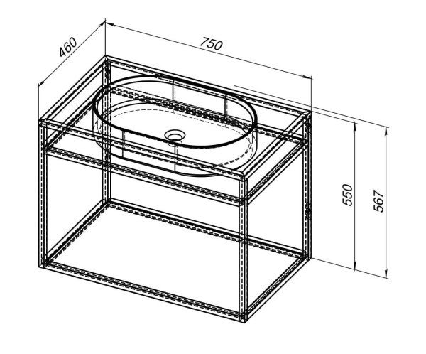 Консоль под раковину Allen Brau Liberty 75 1.33001.60 медь браш