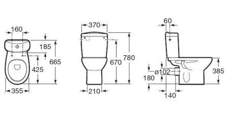 Унитаз-компакт Roca Victoria 342394000 вертикальный выпуск