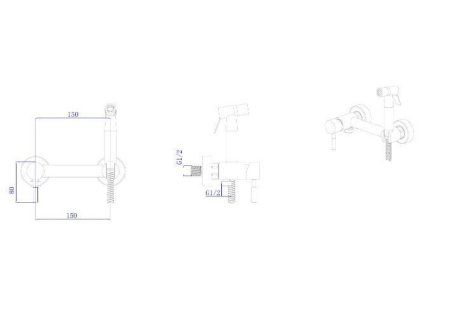 Гигиенический душ встраиваемый RUSH Melos (SUS1101-99)