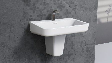 Раковина ARROW AGP32037D 49,8x50 см с полупьедестал AGL9605C