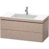 Тумба с раковиной Duravit L-Cube LC6928O1111 100 два ящика, кашемировый орех