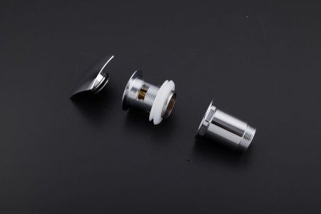 Донный клапан для раковины с переливом Frap F60-2, хром