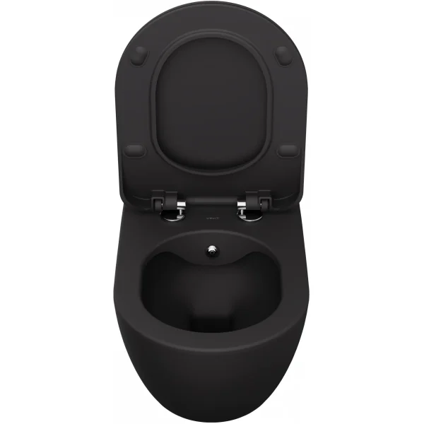 Унитаз подвесной Creavit Free FE322-00AM00E-0000 безободковый, с функцией биде, антрацит матовый