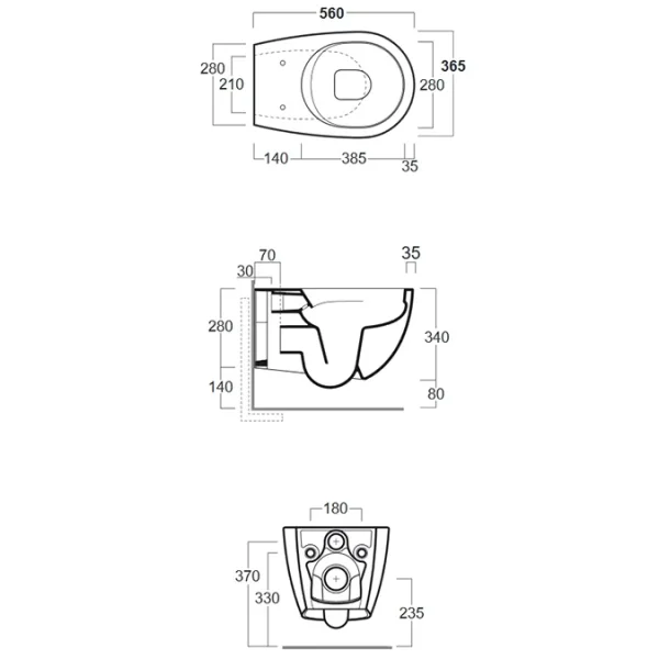 Унитаз подвесной Simas Vignoni VI18bi matt безободковый, белый матовый