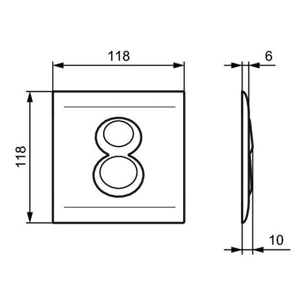 Кнопка смыва Ideal Standard ProSys Septa Pro R0136AC белый