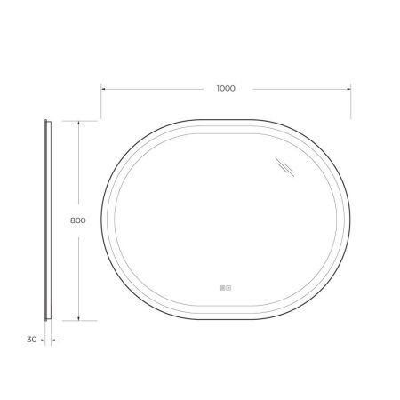 Зеркало Cezares Giubileo CZR-SPC-GIUBILEO-1000-800-TCH-WARM 100x80x3