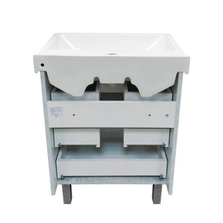Тумба-умывальник COMFORTY "Никосия-60Н" дуб белый с раковиной Fest 60 F01