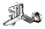 Смеситель для ванны SMARTsant Смарт-Лайф SM243503AA,  керамический переключатель, с аксессуарами, хром