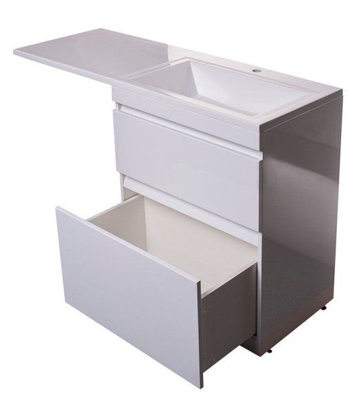 Тумба напольная "Даллас 130", Люкс белая, PLUS Style Line СС-00000557