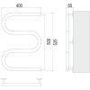 Полотенцесушитель электрический Terminus М-обр 40х50  4620768883903, хром