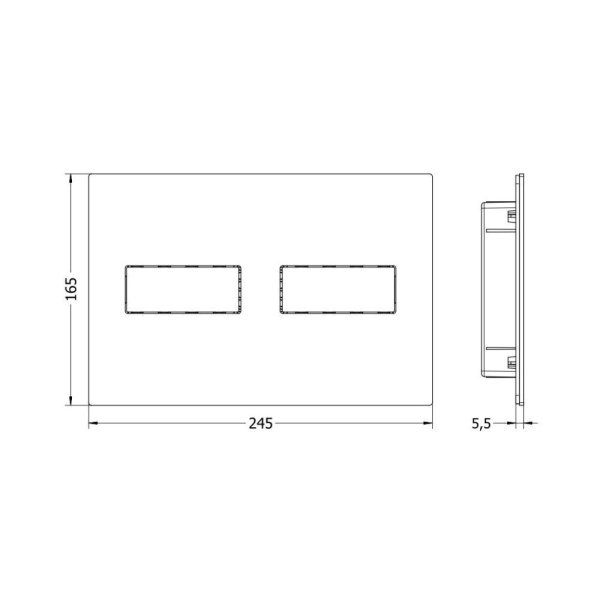 Кнопка смыва ArtCeram Inox 710.000.BM черный матовый