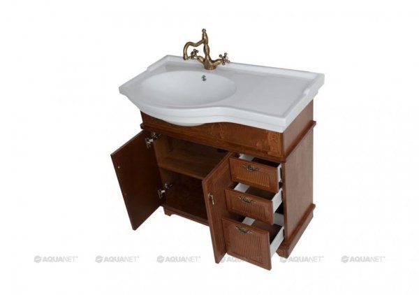 Тумба под раковину Aquanet Луис 00176988 90 темный орех L