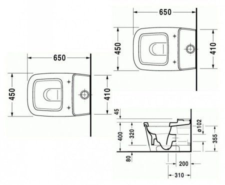 Унитаз-компакт Duravit Esplanade 2147090000