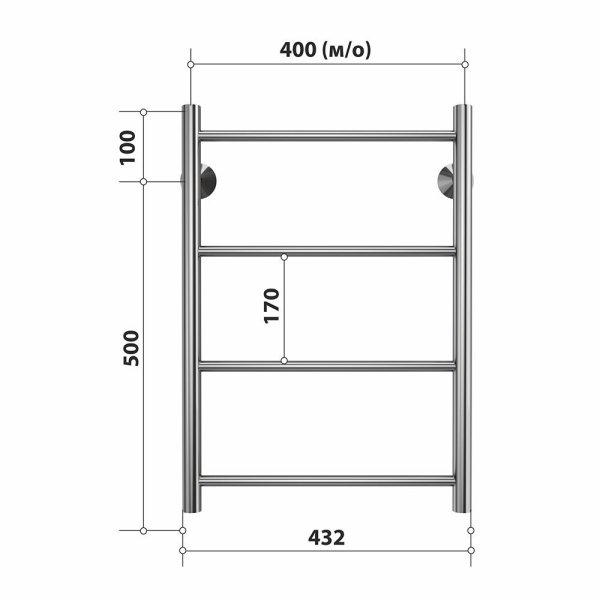 Полотенцесушитель водяной Stelmix 60x40 см, прямой