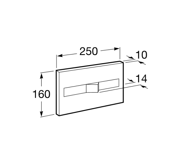 Кнопка смыва Roca PL2 890096001 хром
