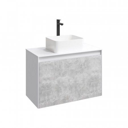 Мебель для ванной Aqwella 5 stars Mobi MOB0106W+MOB0706BS 60 белый/бетон светлый