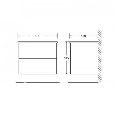 Мебель для ванной BelBagno Etna ETNA-600-2C-SO-BL-P 60 Bianco Lucido