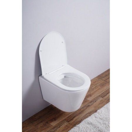 Унитаз подвесной Esbano Clavel безободковый, белый