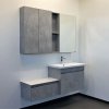 Тумба-умывальник COMFORTY подвесная Comforty Осло-70ПД бетон светлый с раковиной COMO 70