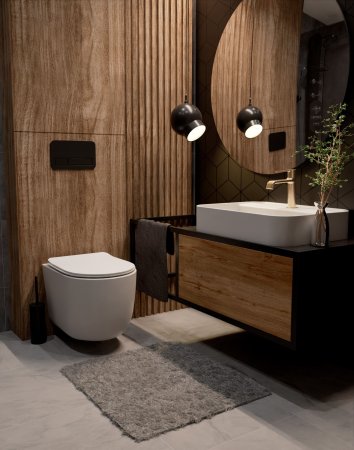 Смеситель для раковины однорычажный AQUAme Asti AQM6410BG, Brushed gold