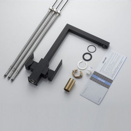 Смеситель для кухни Shevanik S1JR48QLH, Черный