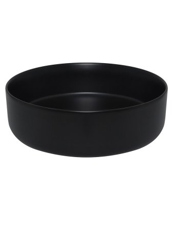 Раковина накладная круглая, AQUAme AQM5012 цвет черный матовый 355x355x120