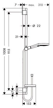 Душевой гарнитур Hansgrohe Raindance Select 26631400