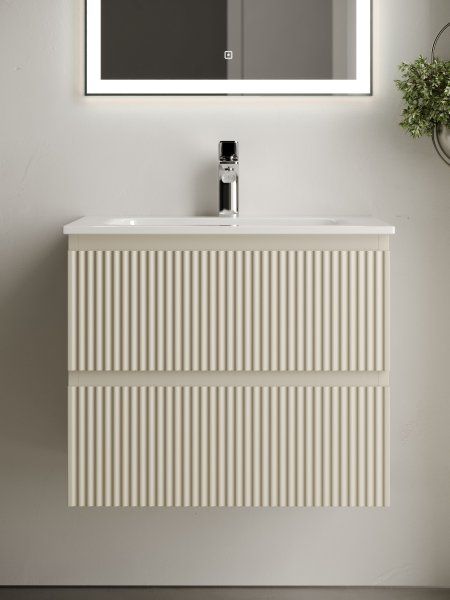 Тумба подвесная SANCOS Snob R 590х445х500, c двумя ящиками оснащенными доводчиками, Beige Soft , SNR60CE