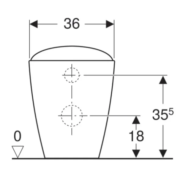 Приставной безободковый унитаз Geberit Citterio 500.512.01.1