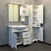 Тумба-умывальник COMFORTY "Севилья-85" слоновая кость с раковиной Сенеж 87