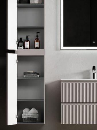 Шкаф-пенал SANCOS Snob R подвесной Doha Soft, 350х350х1650 мм,  PSNR35SM