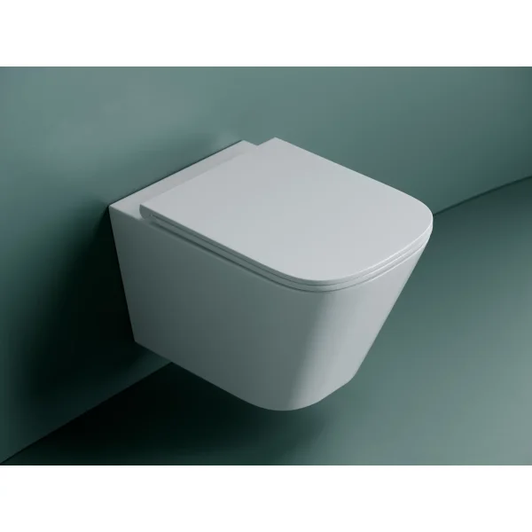 Унитаз подвесной Ceramica Nova Union CN4009T безободковый, торнадо, с сиденьем микролифт, белый