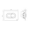 Кнопка смыва Oli Salina 640099 черный soft-touch/хром матовый