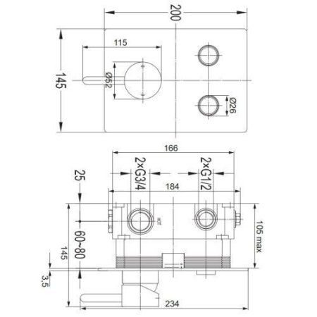 Смеситель Omnires Y Y1235GCCR для ванны, хром