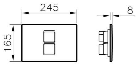 Кнопка смыва VitrA 740-0180 хром