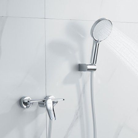 Смеситель для душевой кабины однорычажный  Shevanik S4716, Хром