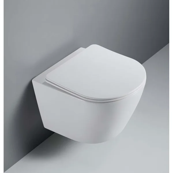 Унитаз подвесной Aquatek Либерти AQ1999T-00 безободковый, торнадо, с сиденьем микролифт, белый