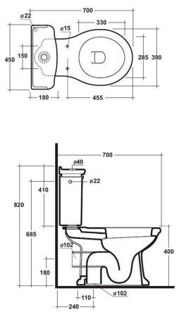Унитаз-компакт Olympia Impero 0411T71