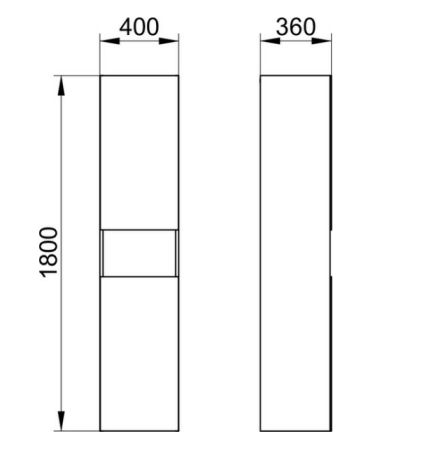 Шкаф-пенал Keuco Stageline 32831290002 40 R инокс матовый