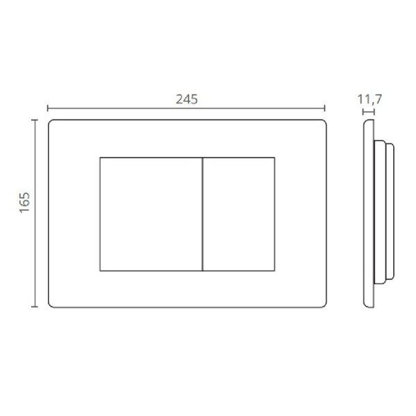 Кнопка смыва Ctesi Steel BK0202140 нержавеющая сталь