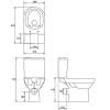 Унитаз-компакт Cersanit Сity S-KO-CIT011-3/5-COn-S-DL-w микролифт