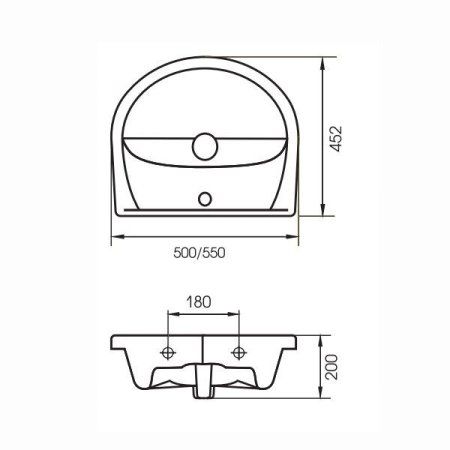 Раковина Мклассик 6640 Erica 50