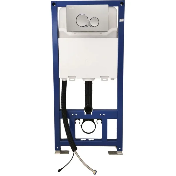 Инсталляция для унитаза Swedbe Smart 0555 с кнопкой смыва, хром